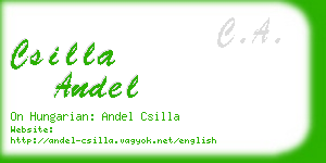 csilla andel business card